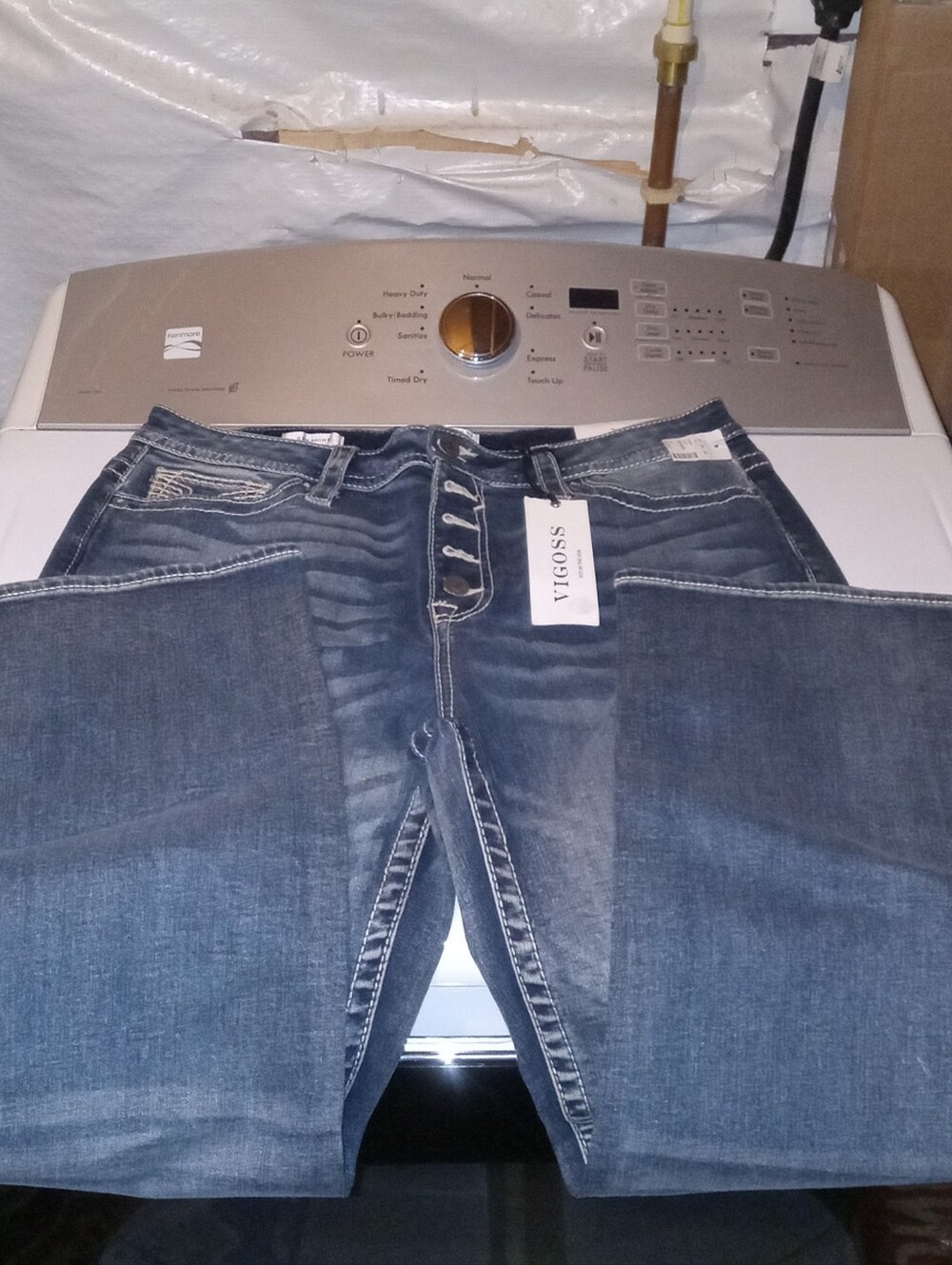 Vigoss Women's High Rise Dark Blue Stretch Jeans NWT